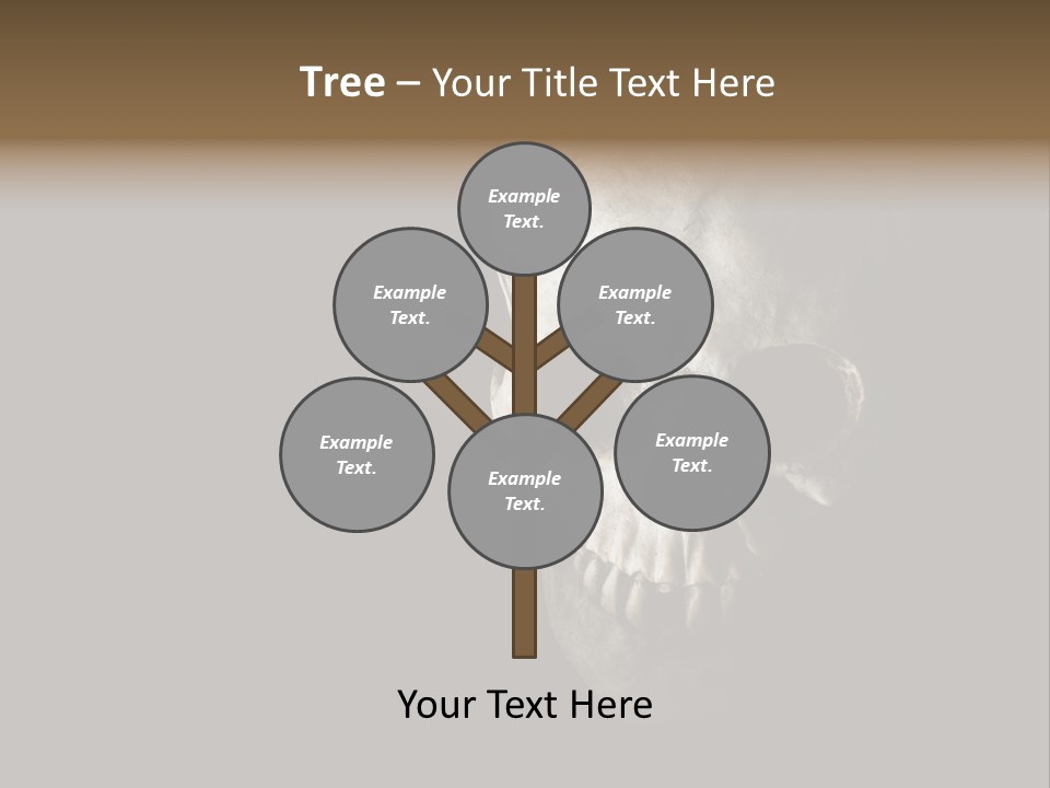 Evil Fear Skeleton PowerPoint Template