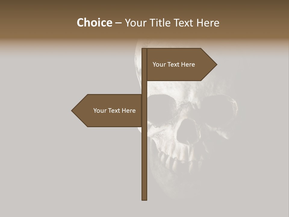 Evil Fear Skeleton PowerPoint Template