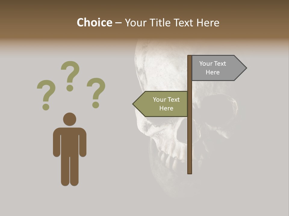 Evil Fear Skeleton PowerPoint Template