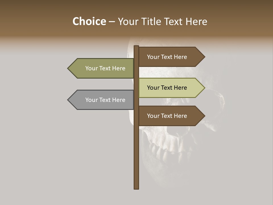 Evil Fear Skeleton PowerPoint Template