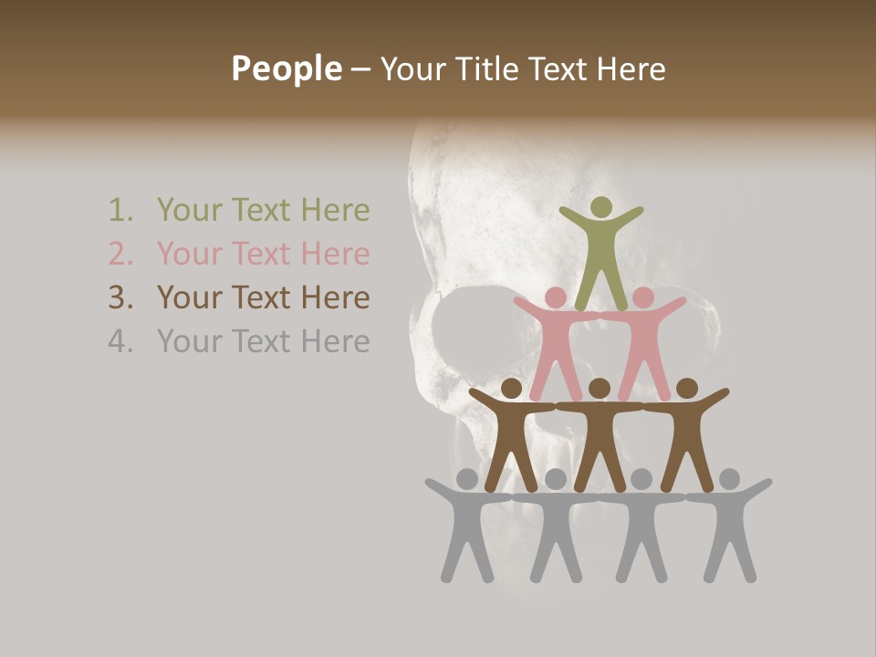 Evil Fear Skeleton PowerPoint Template