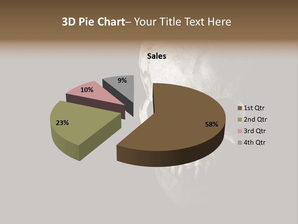 Evil Fear Skeleton PowerPoint Template