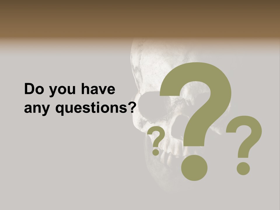 Evil Fear Skeleton PowerPoint Template