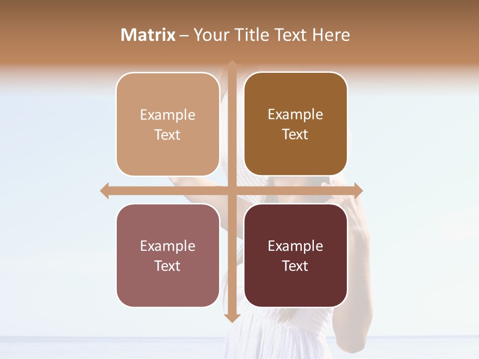 Adult Beach Sea PowerPoint Template