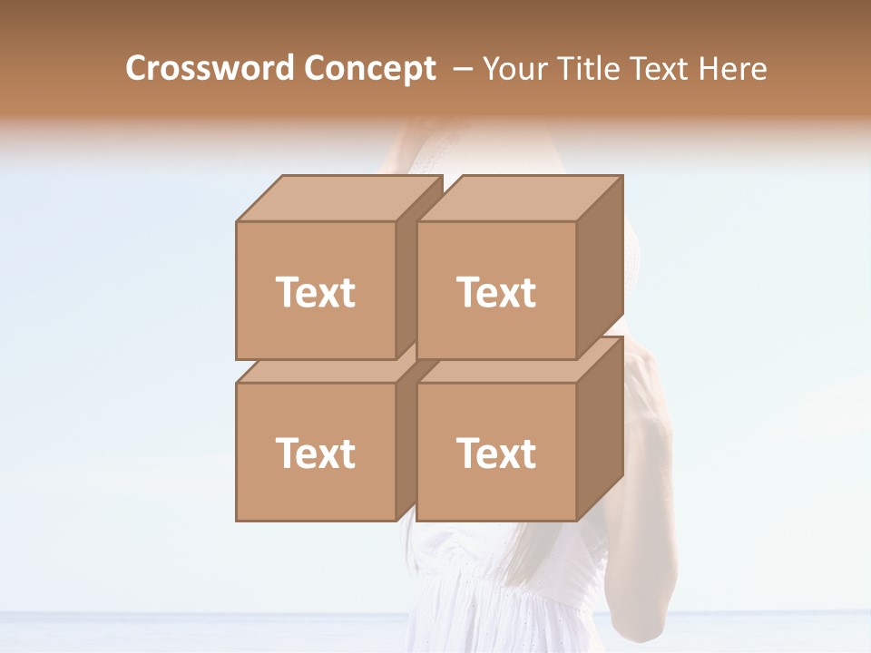 Adult Beach Sea PowerPoint Template