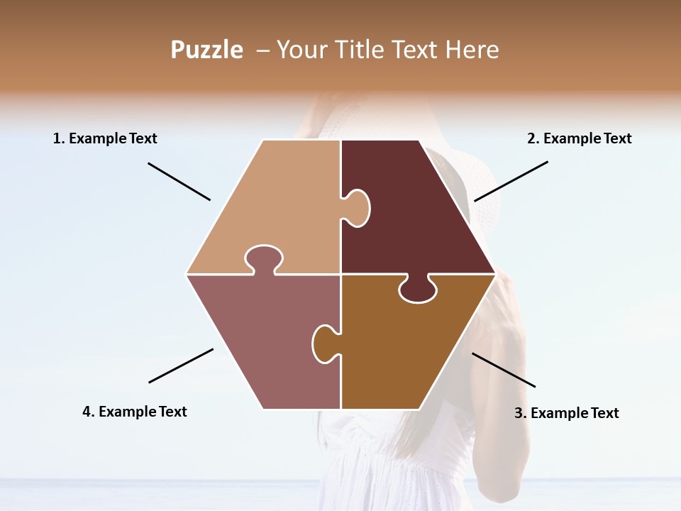 Adult Beach Sea PowerPoint Template