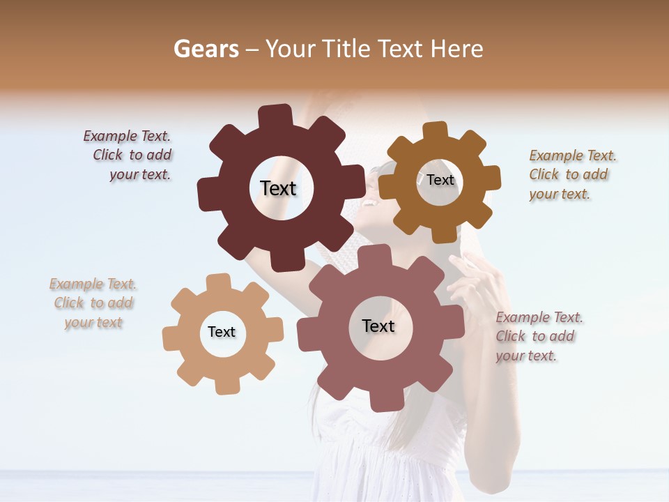 Adult Beach Sea PowerPoint Template