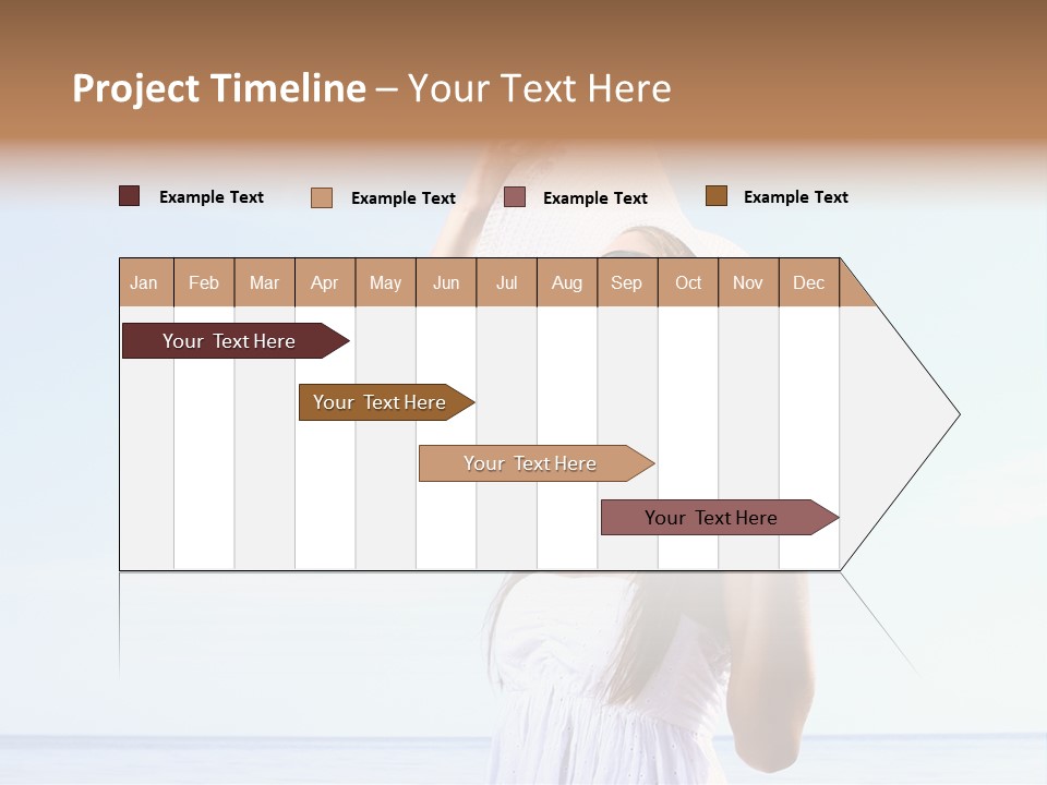 Adult Beach Sea PowerPoint Template