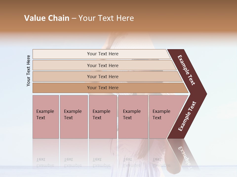 Adult Beach Sea PowerPoint Template
