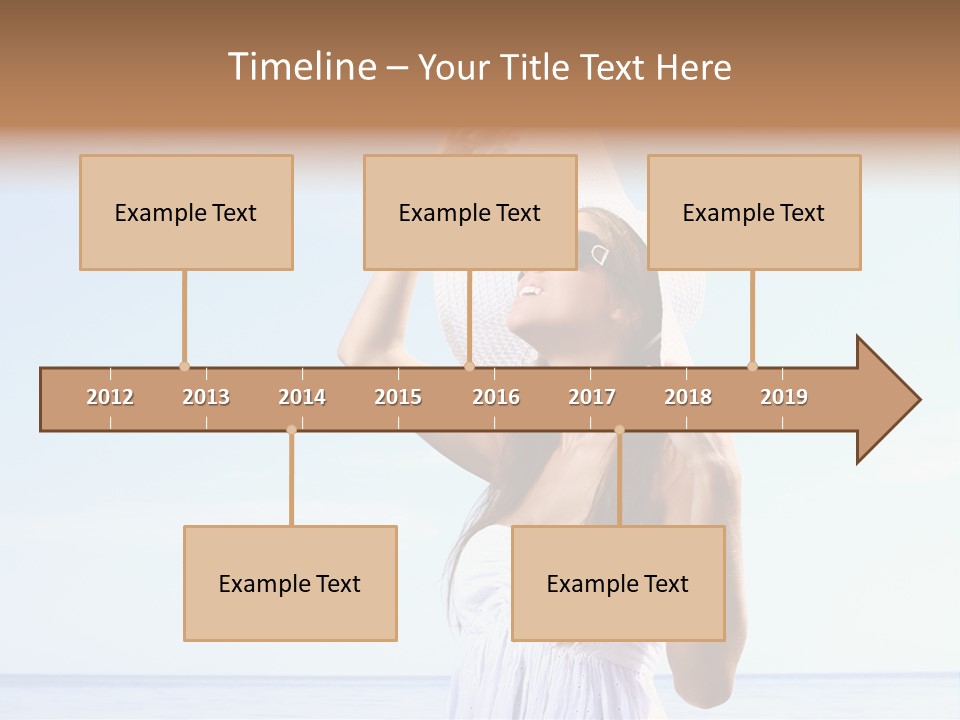 Adult Beach Sea PowerPoint Template