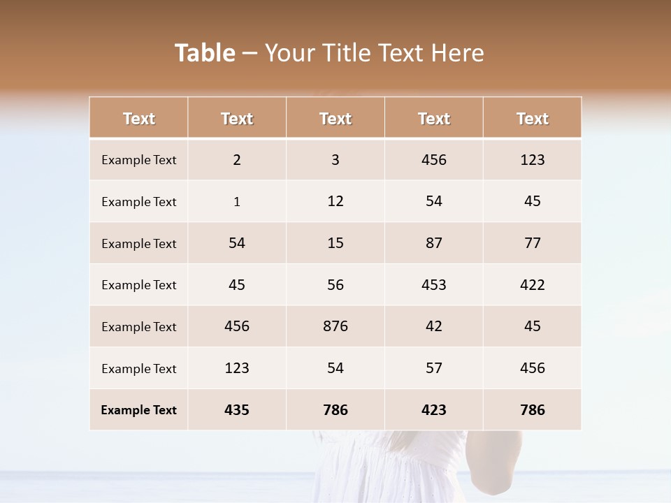 Adult Beach Sea PowerPoint Template