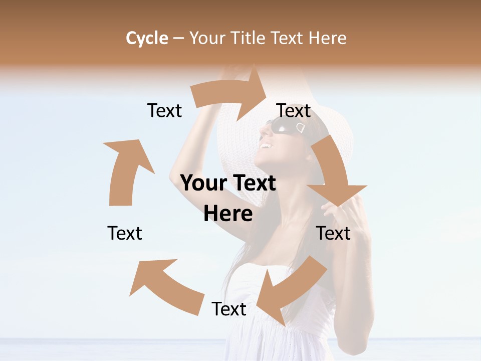 Adult Beach Sea PowerPoint Template