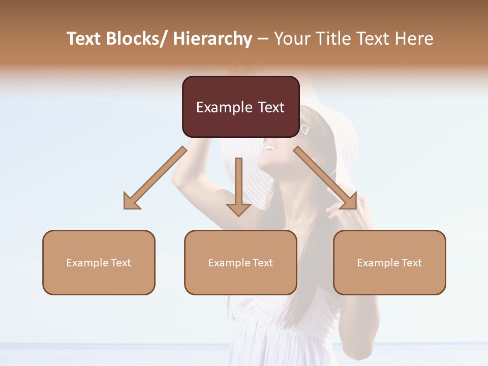 Adult Beach Sea PowerPoint Template