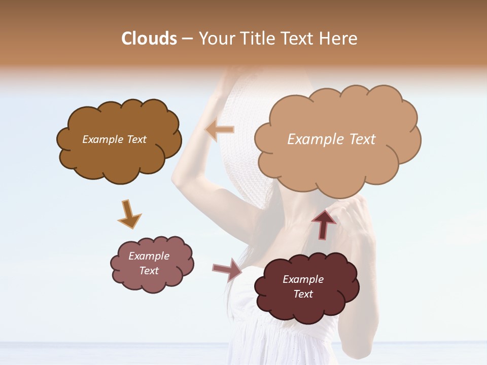 Adult Beach Sea PowerPoint Template