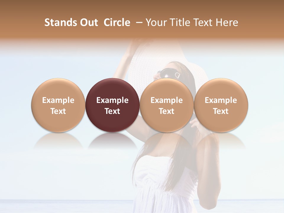 Adult Beach Sea PowerPoint Template