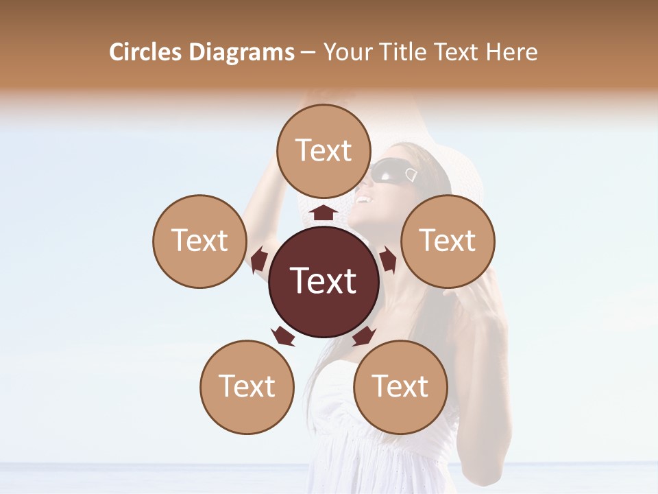 Adult Beach Sea PowerPoint Template