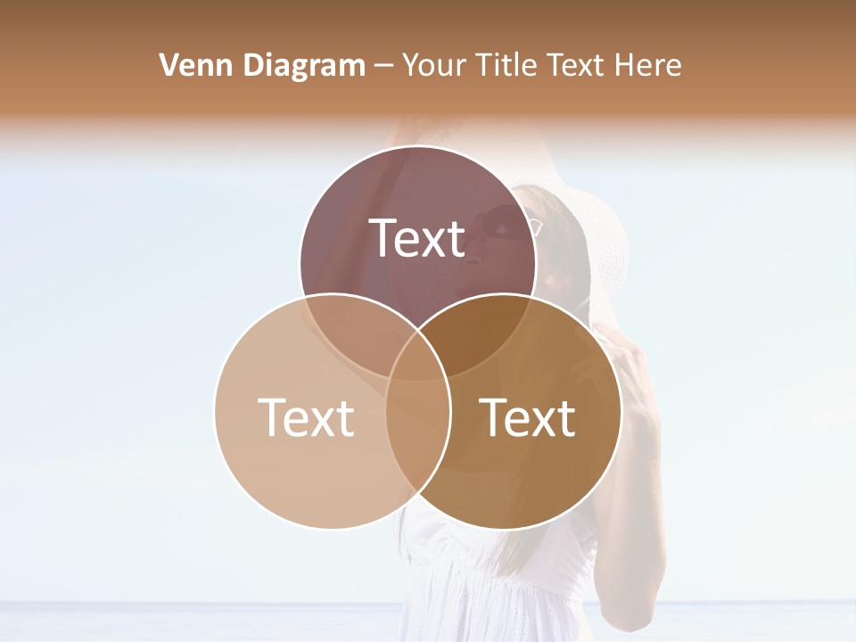 Adult Beach Sea PowerPoint Template