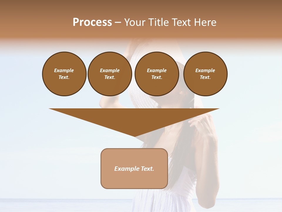 Adult Beach Sea PowerPoint Template