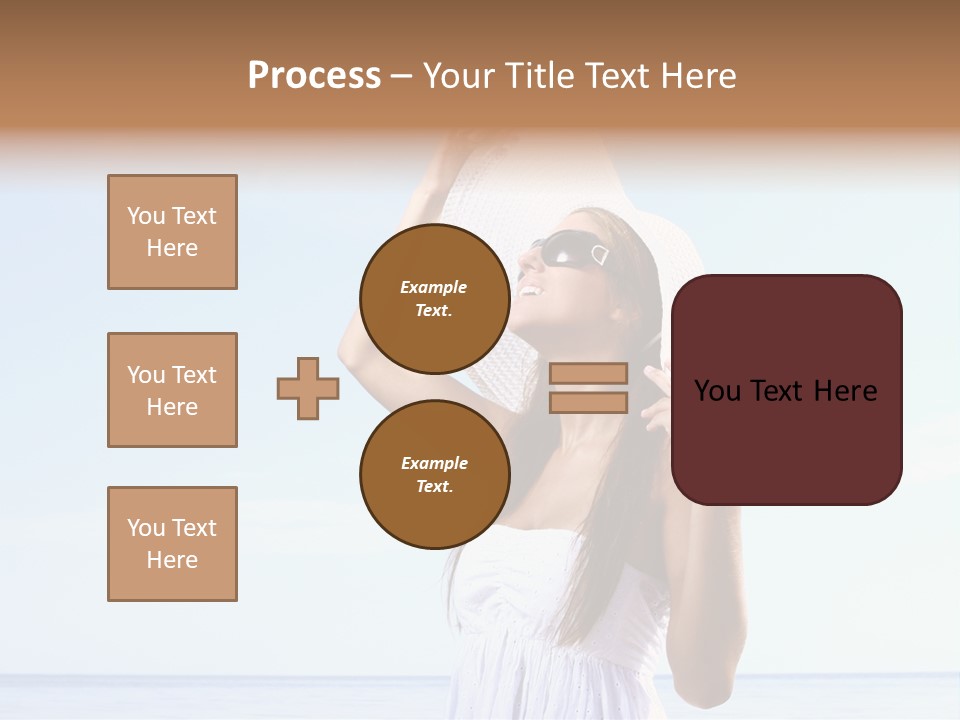 Adult Beach Sea PowerPoint Template