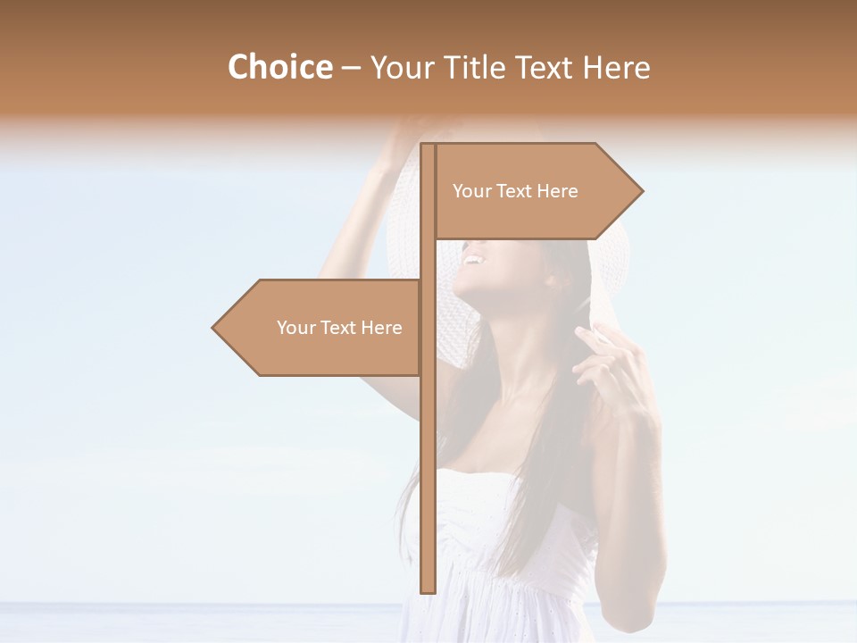 Adult Beach Sea PowerPoint Template