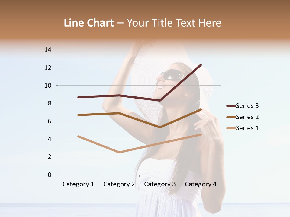 Adult Beach Sea PowerPoint Template