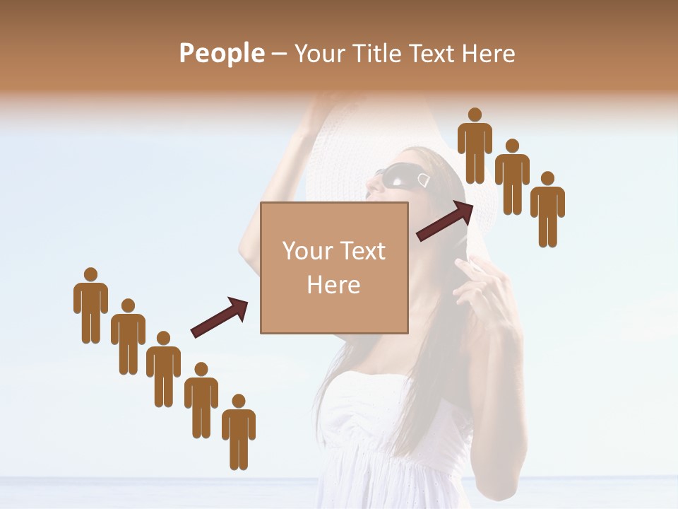 Adult Beach Sea PowerPoint Template