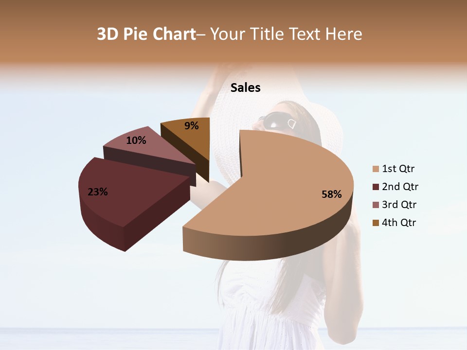 Adult Beach Sea PowerPoint Template