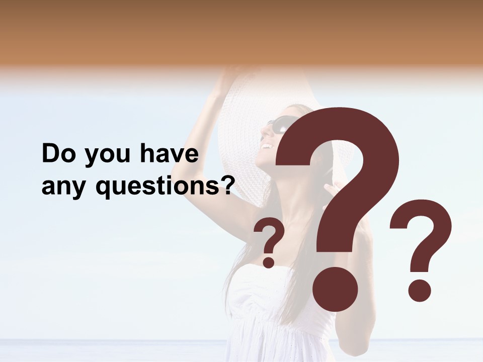 Adult Beach Sea PowerPoint Template