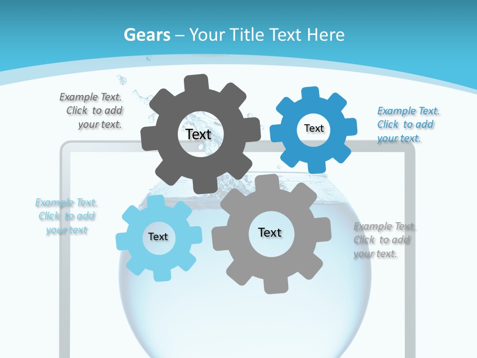 Isolated Motion Computer PowerPoint Template