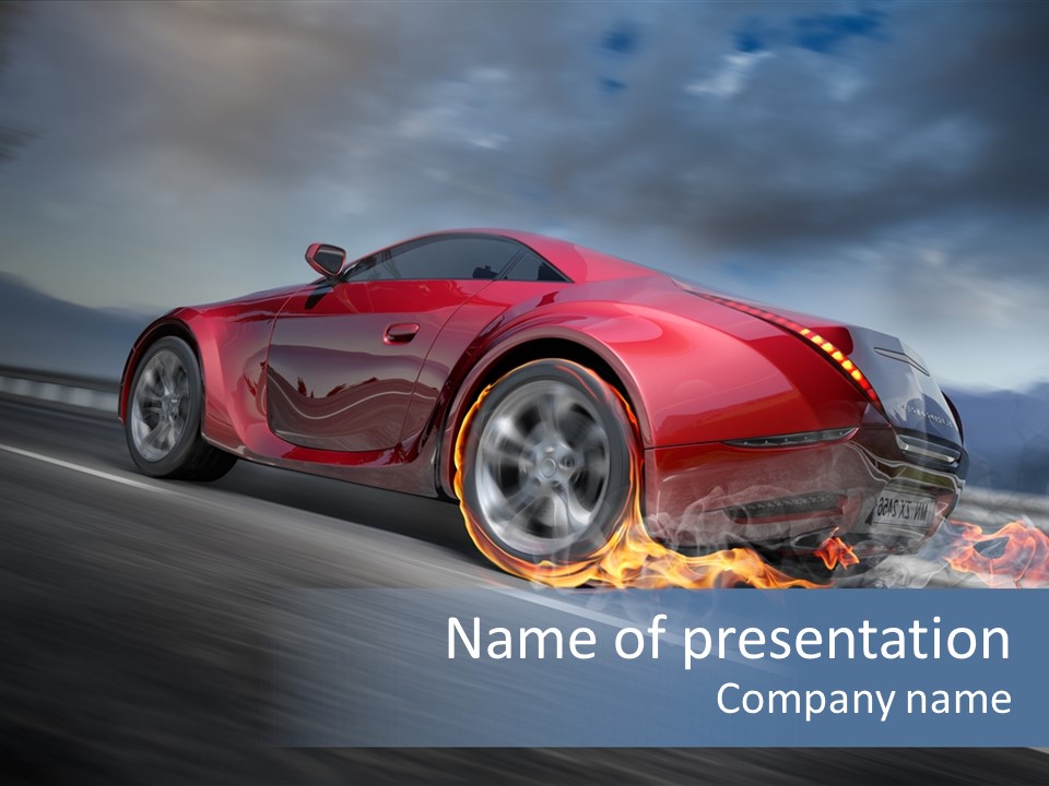 Illustration Fiery Design PowerPoint Template