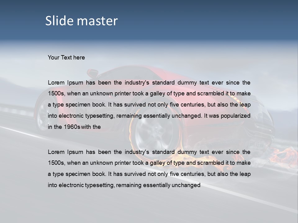 Illustration Fiery Design PowerPoint Template