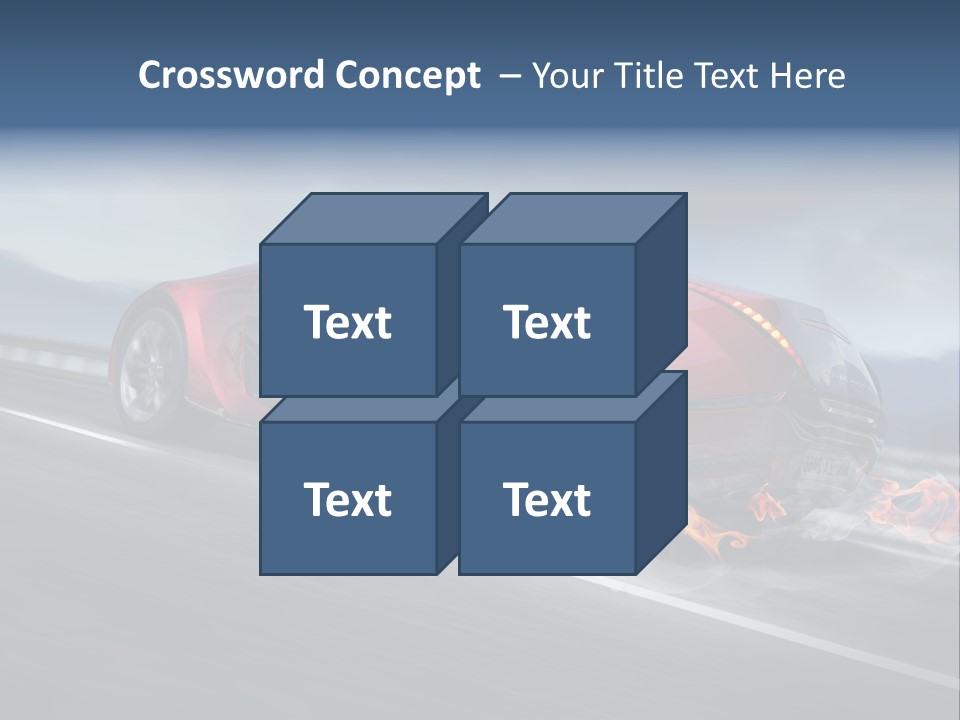 Illustration Fiery Design PowerPoint Template