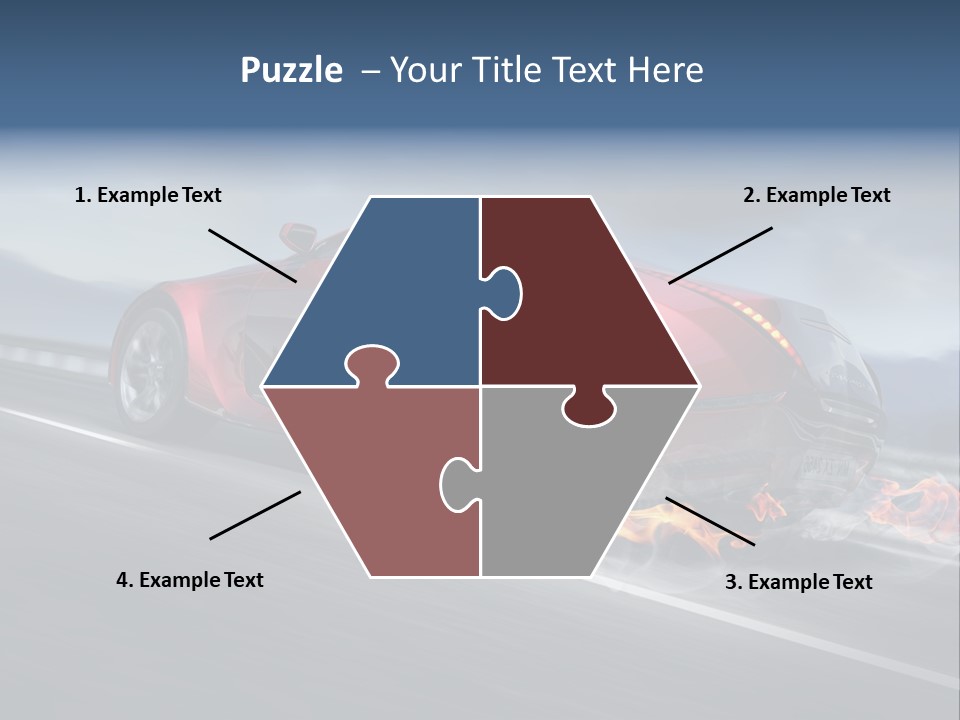 Illustration Fiery Design PowerPoint Template