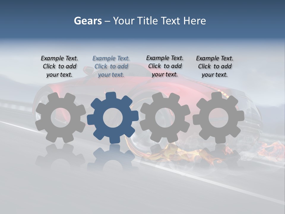 Illustration Fiery Design PowerPoint Template