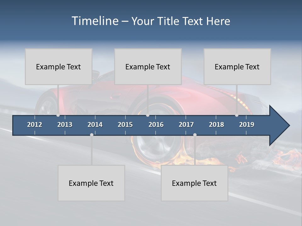 Illustration Fiery Design PowerPoint Template