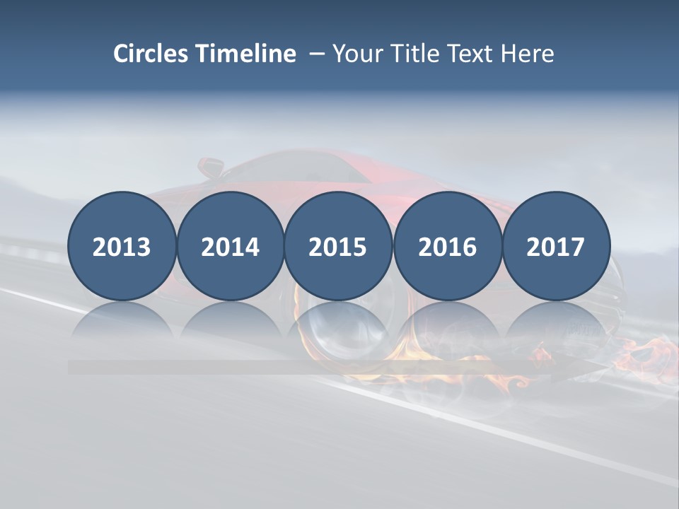 Illustration Fiery Design PowerPoint Template