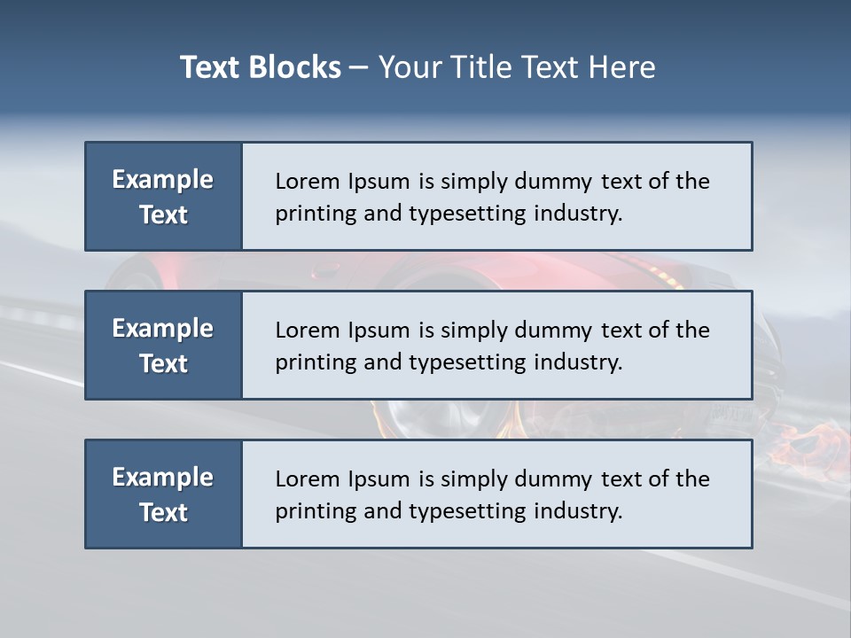 Illustration Fiery Design PowerPoint Template