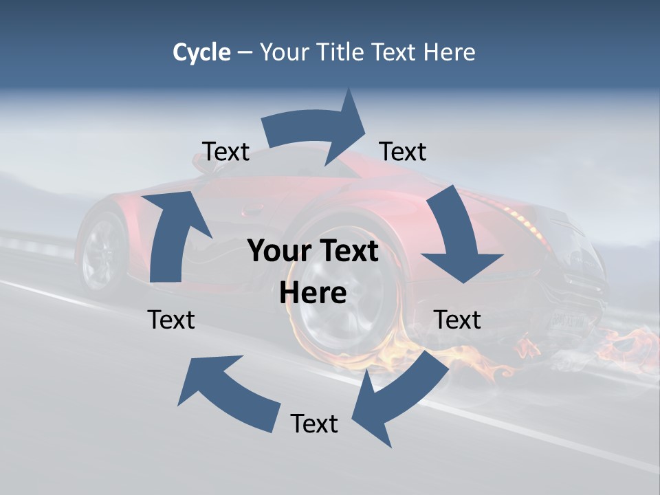 Illustration Fiery Design PowerPoint Template