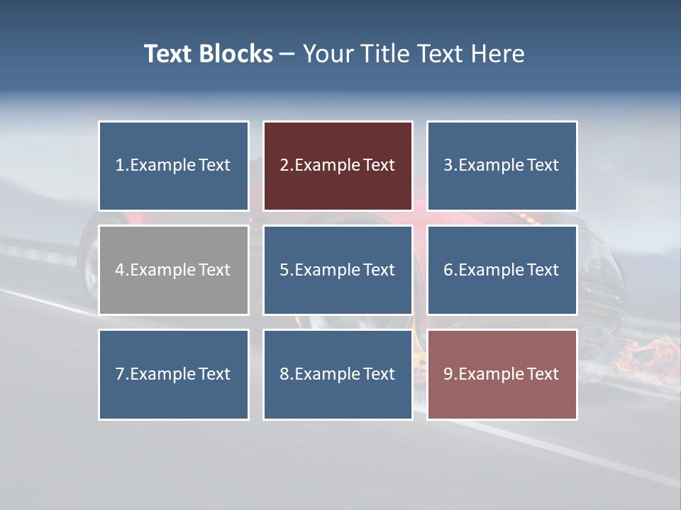 Illustration Fiery Design PowerPoint Template