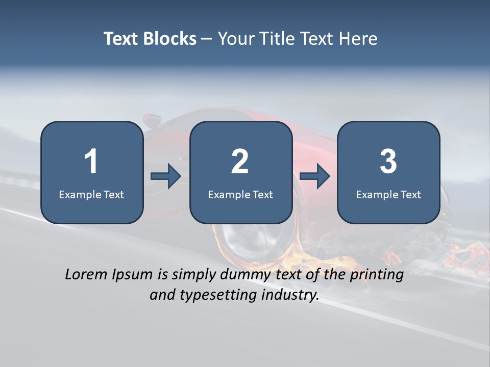 Illustration Fiery Design PowerPoint Template