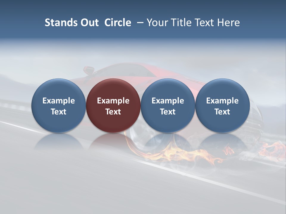 Illustration Fiery Design PowerPoint Template