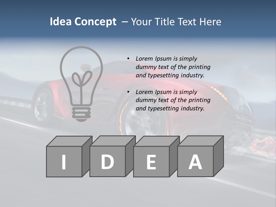 Illustration Fiery Design PowerPoint Template