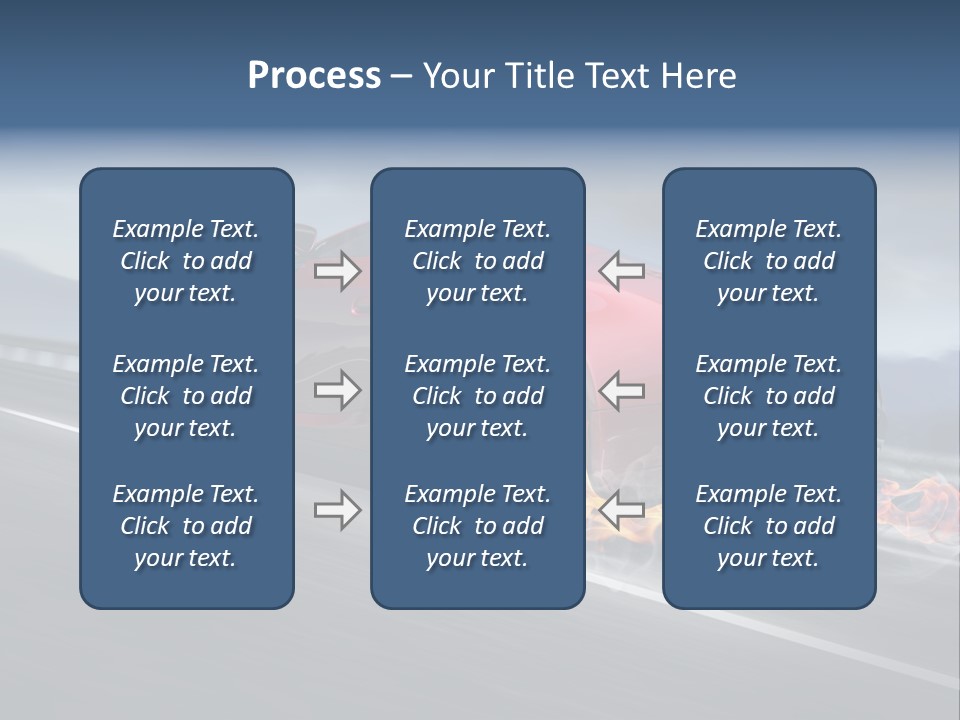Illustration Fiery Design PowerPoint Template