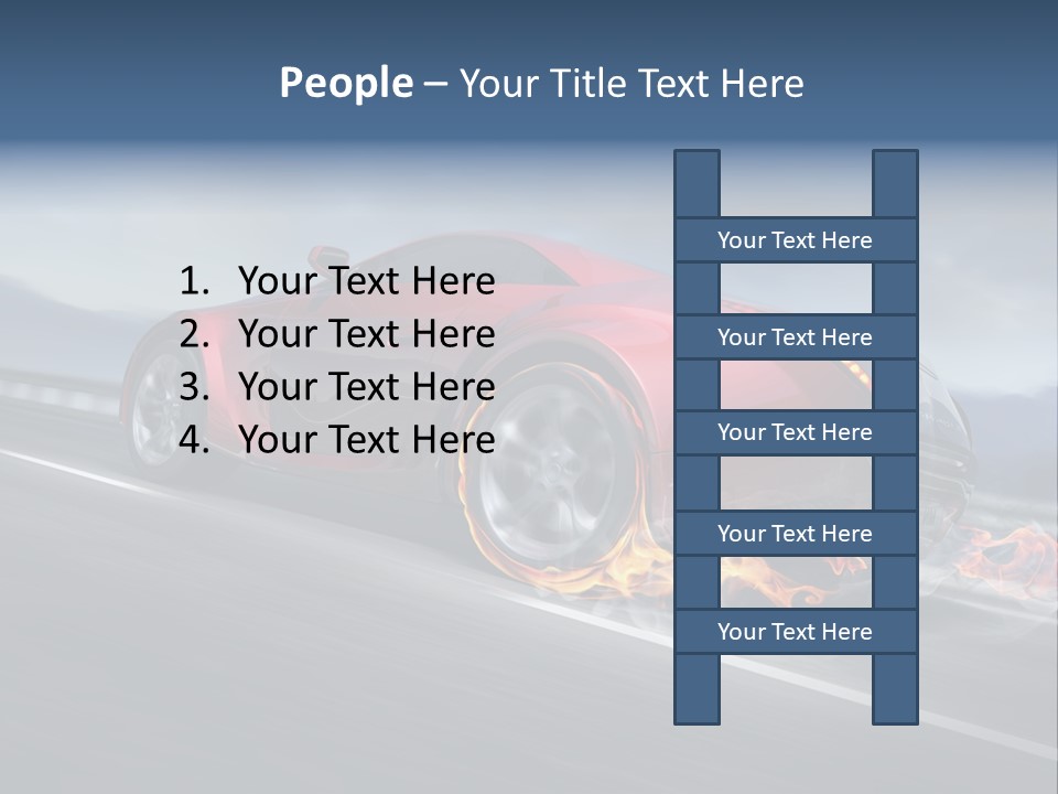 Illustration Fiery Design PowerPoint Template