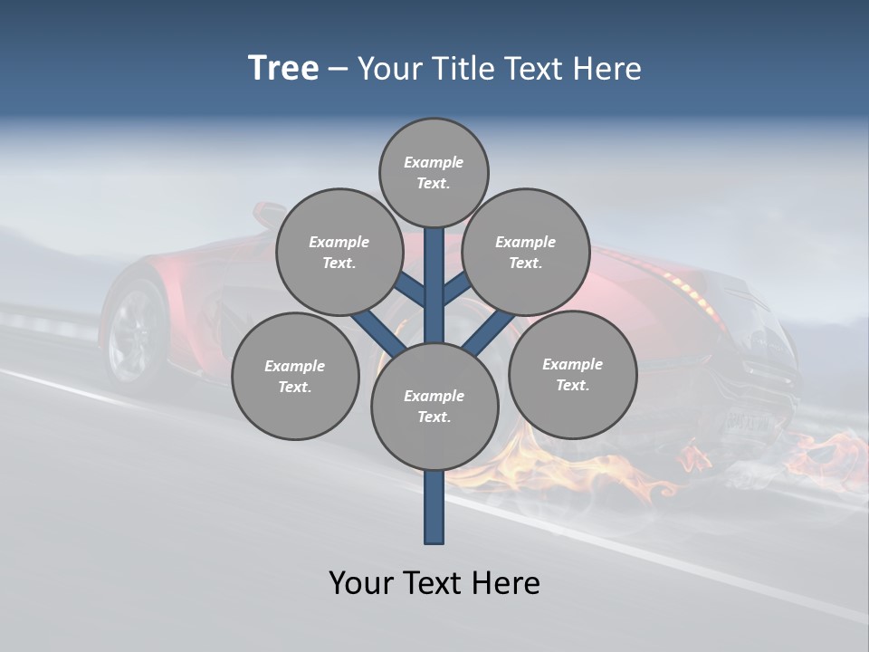 Illustration Fiery Design PowerPoint Template