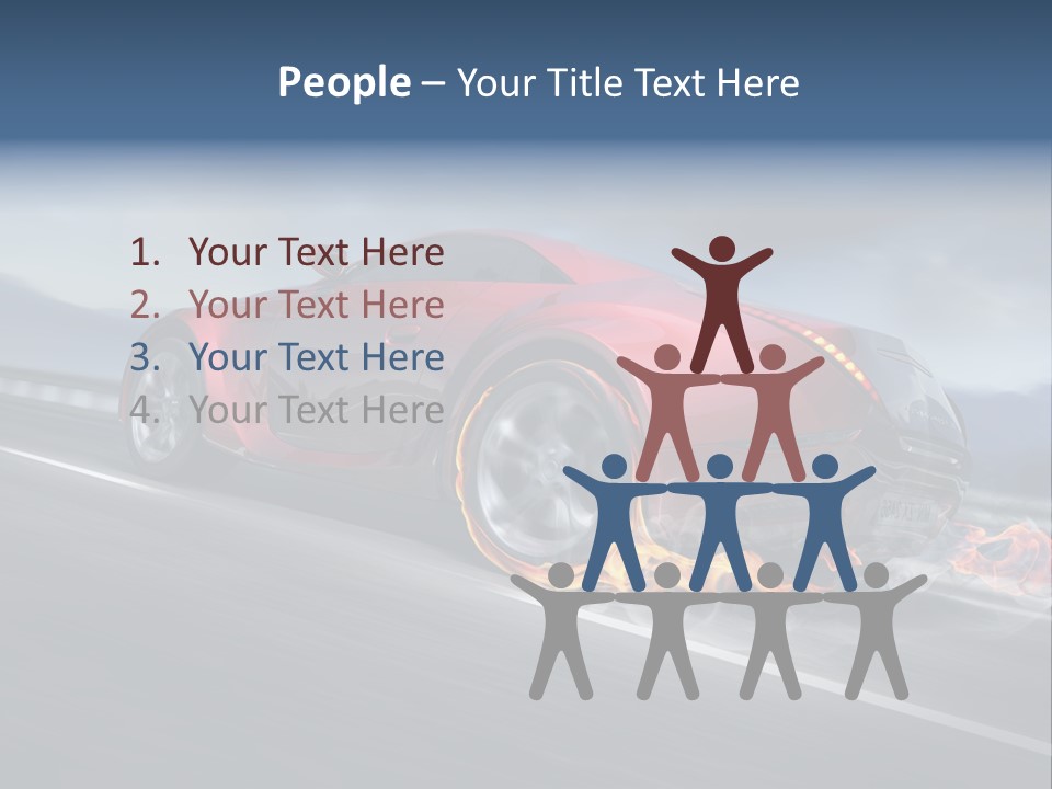 Illustration Fiery Design PowerPoint Template