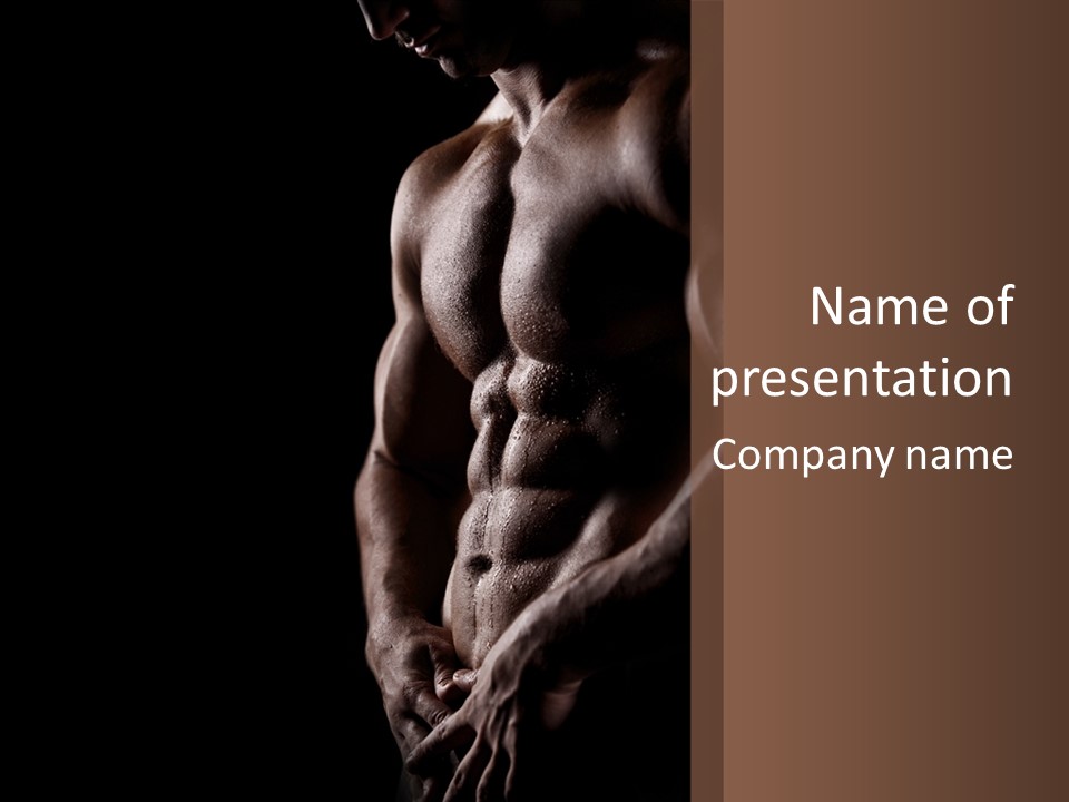 Strength Handsome Sport PowerPoint Template