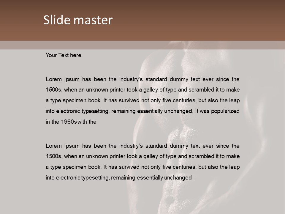 Strength Handsome Sport PowerPoint Template