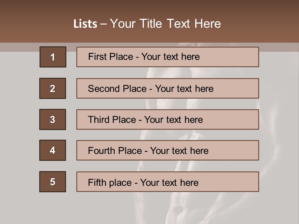 Strength Handsome Sport PowerPoint Template