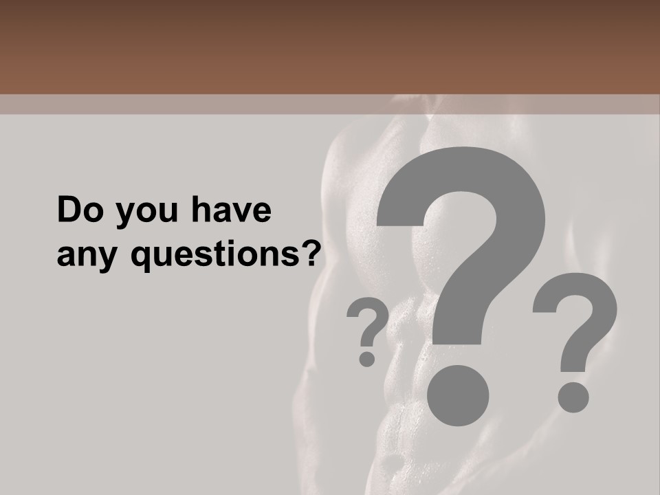 Strength Handsome Sport PowerPoint Template